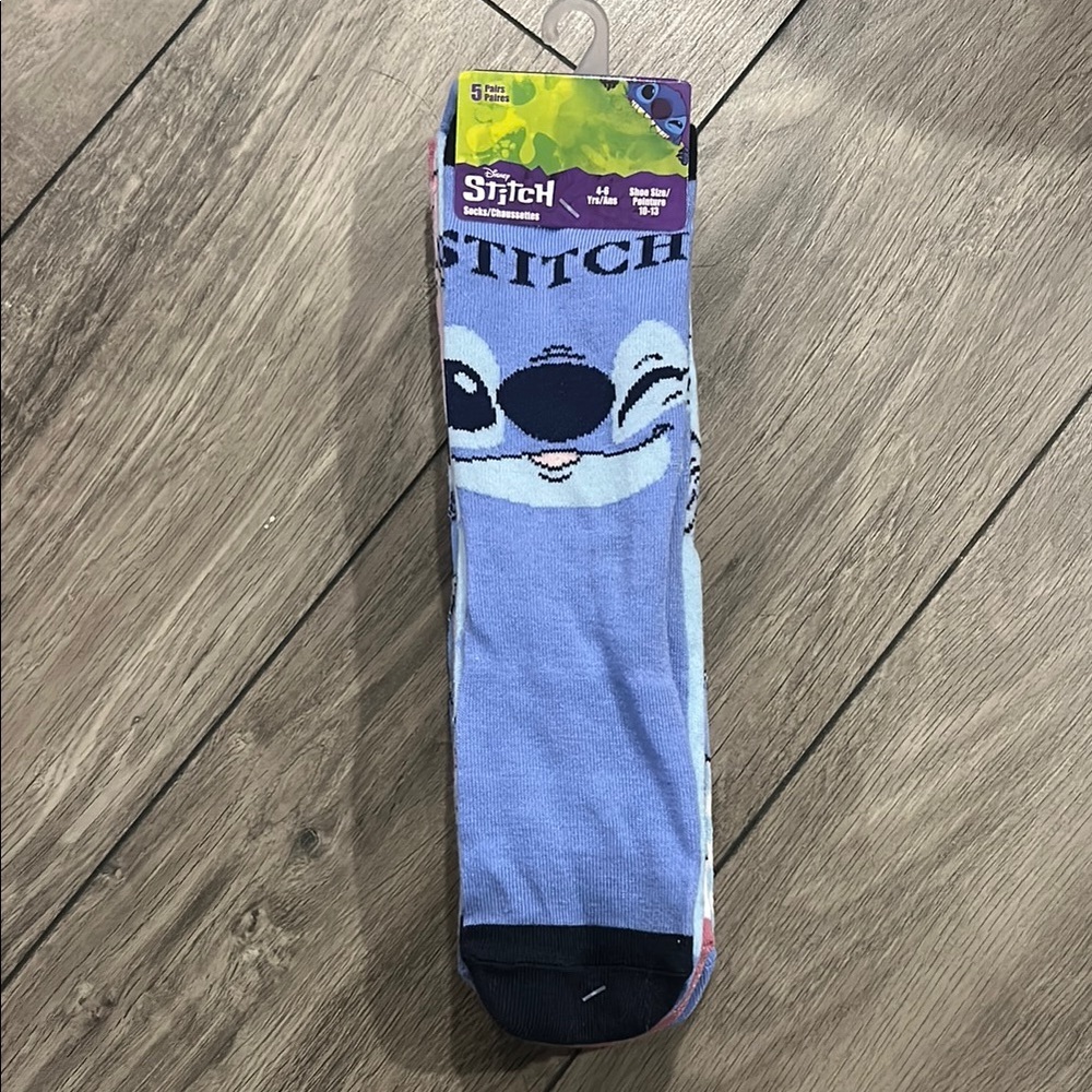 NEW Disney 5-pack Stitch Socks size 10-13 (4-6 yrs)